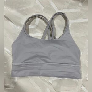 Lululemon White Energy Bra Long Line